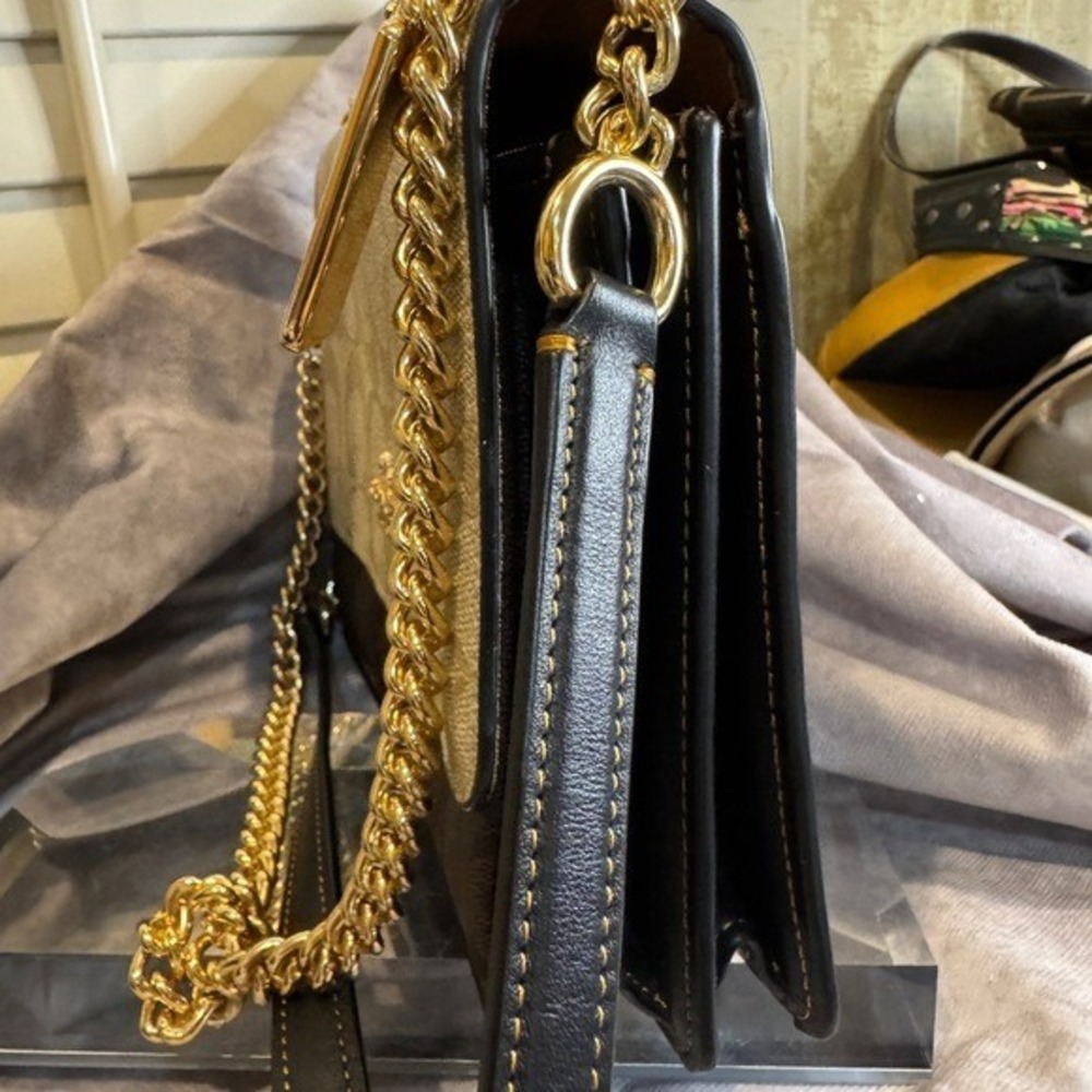 Coach Signature‎ Gold and Brown Crossbody Bag CD 866 Excellent - Picture 5 of 8